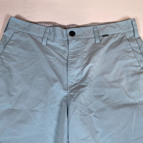 Hurley x Nike Dri-Fit Flat Front Men's Shorts 32 Blue Polyester Blend - Picture 3 of 6